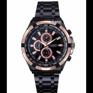 💂🏼MEN'S BLACK MILITARY STYLE CURREN WATCH *NEW*